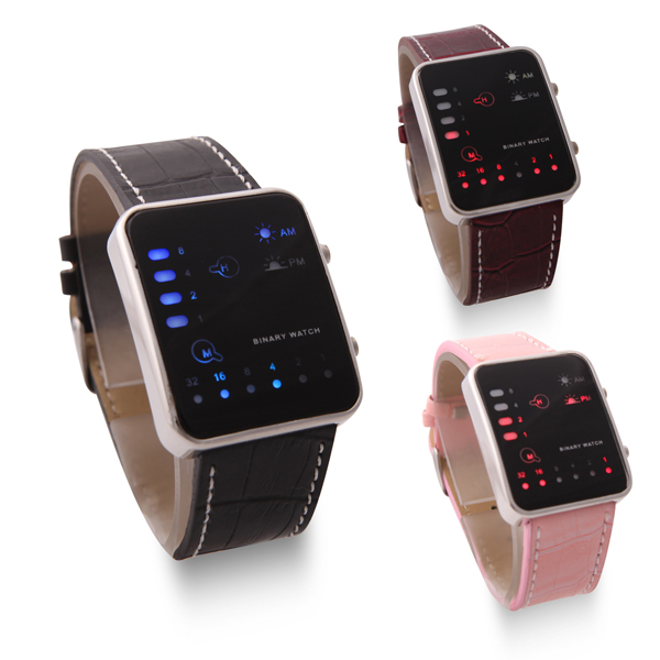 Leather Led Watches For Men And Women