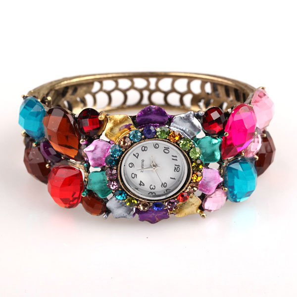 Crystal Stretch Bracelet Watch