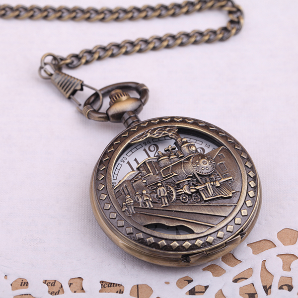 Quartz Train Pocket Watch