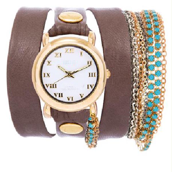 Leather Wrap Bracelet Watch