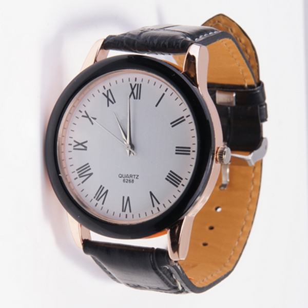 Men's Leather Wrist Watch