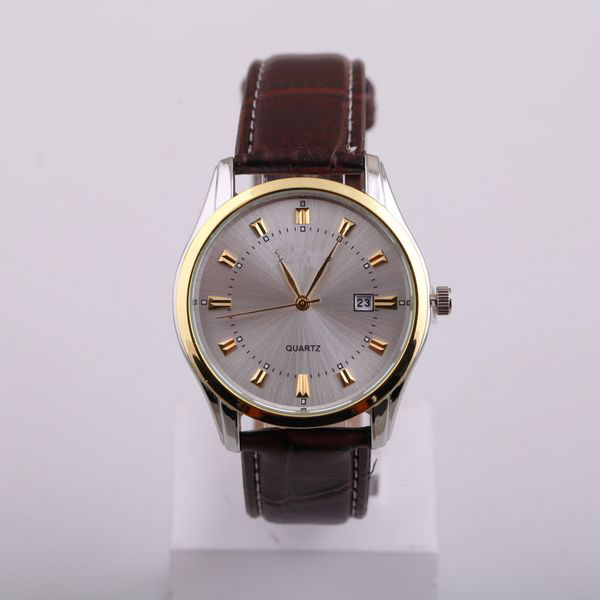 Men's Leather Quartz Watches