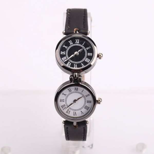 Two Dial Leather Watch