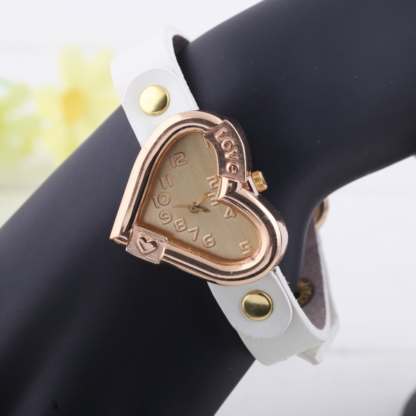 Bracelet Watch With Heart Case