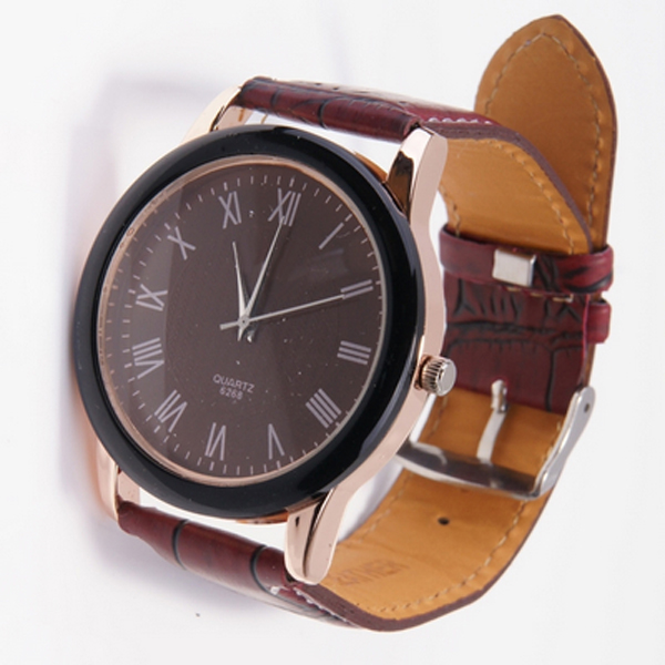 Men's Leather Wrist Watch