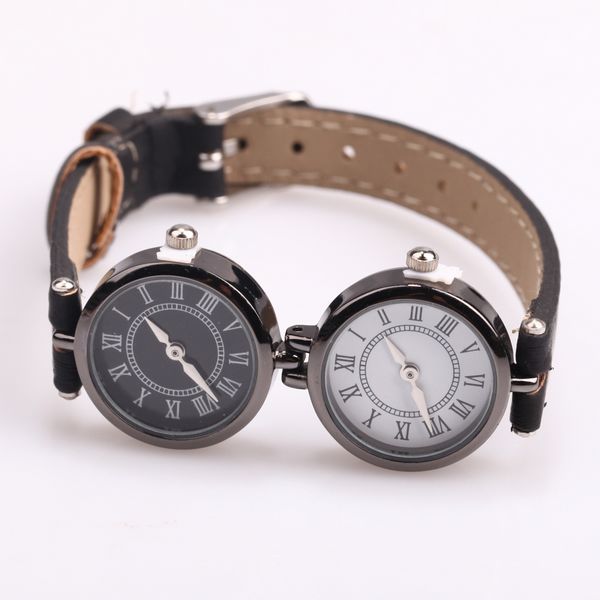 Two Dial Leather Watch