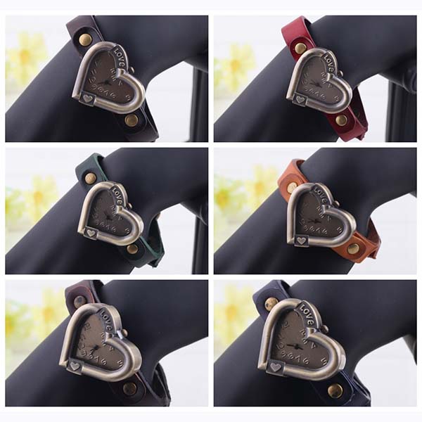 Bracelet Watch With Heart Case